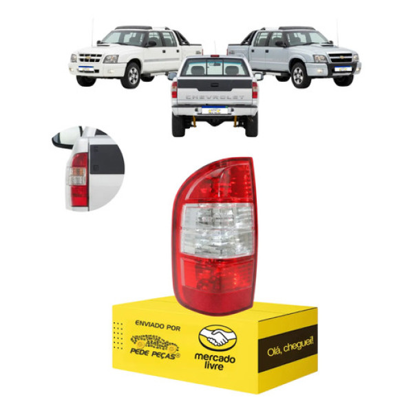 Sinaleira Traseira Esquerda Gm S10 2009 2010 2011 Cristal Esquerdo/motorista Vermelho Cristal