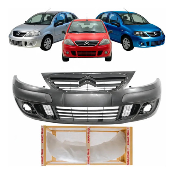 Parachoque Dianteiro Citroen C3 2009 2010 2011 2012 C/furo