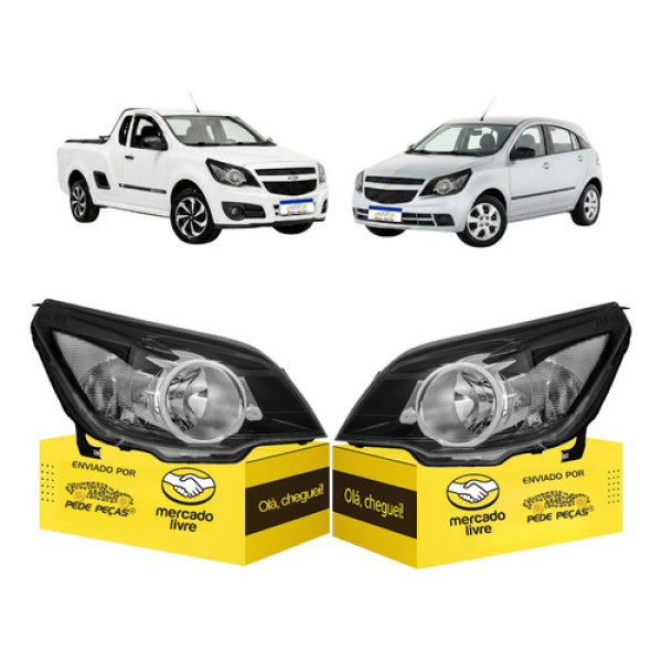 Par Farol Chevrolet Agile Montana 2009 2010 2011 A 2020 Novo Direito