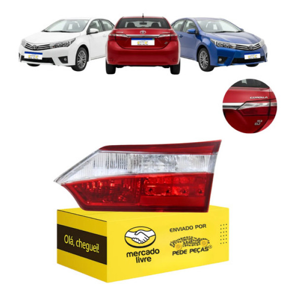 Lanterna Sinaleira Tampa Corolla 2015 2016 2017 C/led L.d Direito/passageiro Cristal