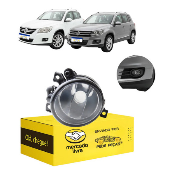 Farol Milha Auxiliar Volkswagen Tiguan 2008 09 10 2011 Le Cristal
