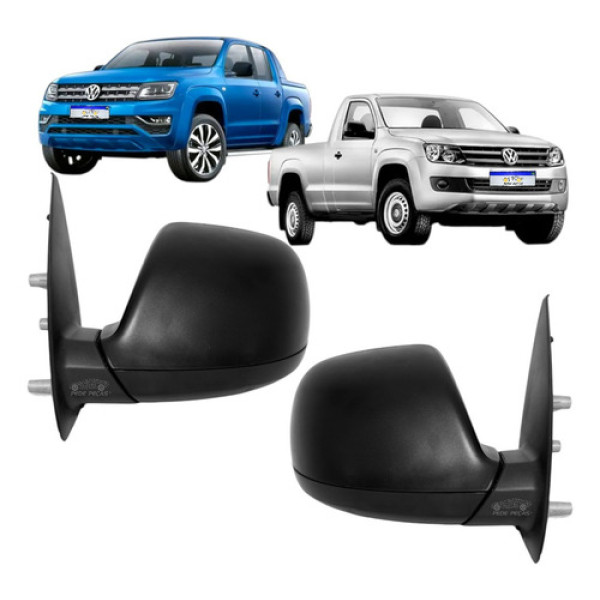 Par Retrovisor Vw Amarok Preto 2010 A 2024 Elétrico Preto