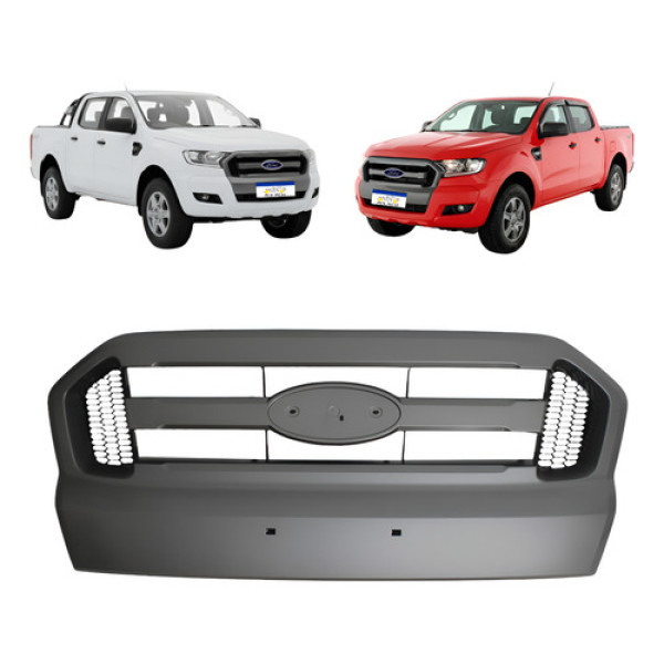 Grade Radiador Ford Ranger 2017 2018 2019 Xlt Xls Xl Novo Cinza Plástico
