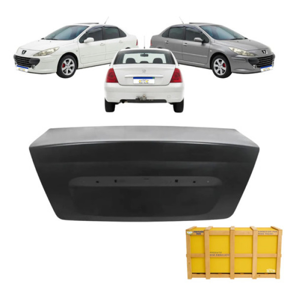 Tampa Traseira Malas Peugeot 307 Sedan 2006 07 08 09 A 2012 Preto Liso Para Pintura