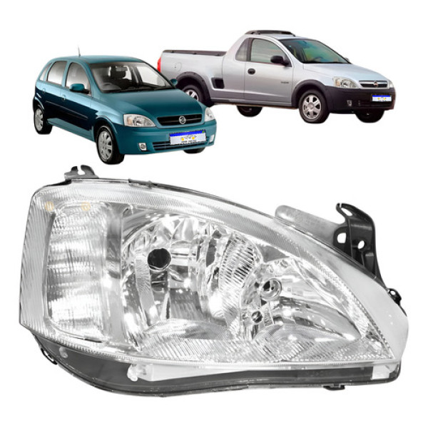 Farol  Corsa Montana 2003 2004 2005 2006 2007 2008 Novo Ld Direito/passageiro