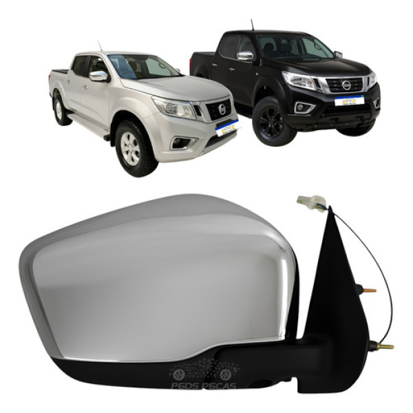 Retrovisor Direito Cromado Nissan Frontier 2017 2018 A 2022  Direito/passageiro