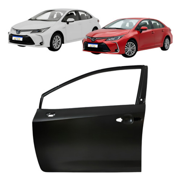 Porta Dianteira Esquerda Toyota Corolla 2020 A 2025 Preta Dianteira Esquerdo Preto