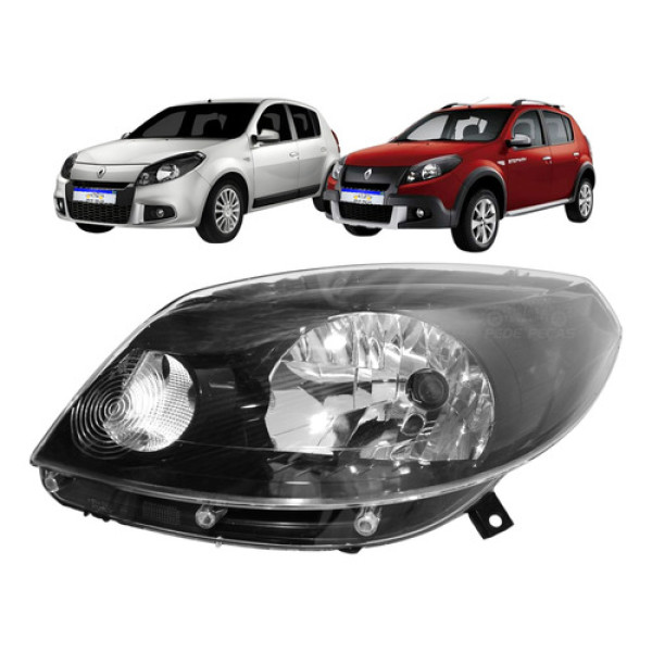 Farol Renault Sandero Novo  2012 2013 2014 Le Esquerdo/motorista