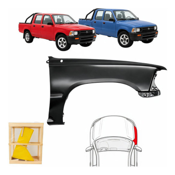 Paralama Toyota Hilux 1992 1993 1994 1995 Std, Cd, Cs Ld