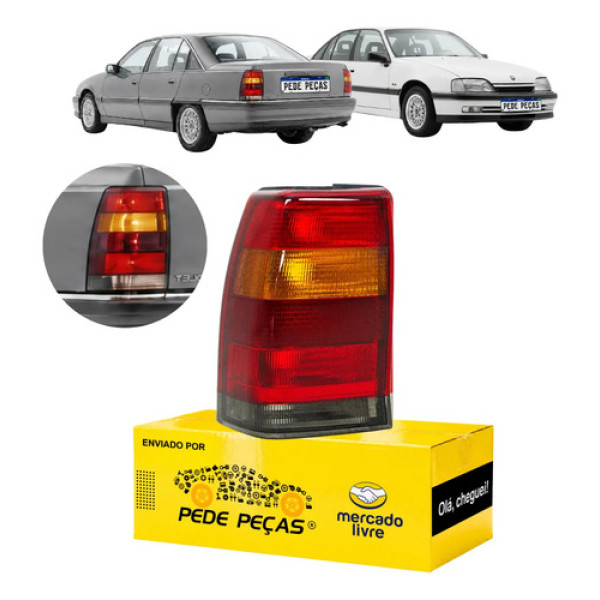 Lanterna Traseira Chevrolet Omega 1992 93 94 95 96 A 1998 Le Esquerdo/motorista Tricolor