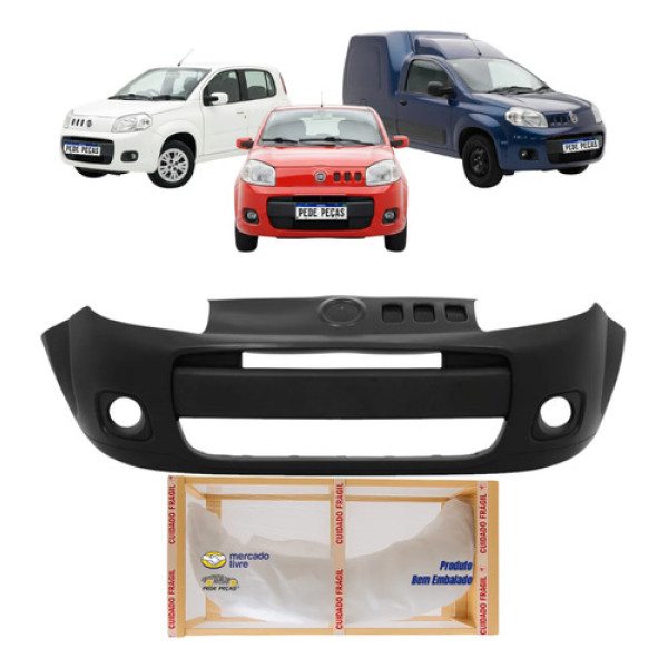 Parachoque Dianteiro Fiat Uno Evo 2010 2011 2012 A 2016 Novo Preto