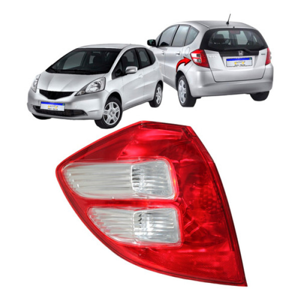 Lanterna Honda Fit 2009 2010 2011 2012 2013 2014 Nova L.e Esquerdo Vermelho
