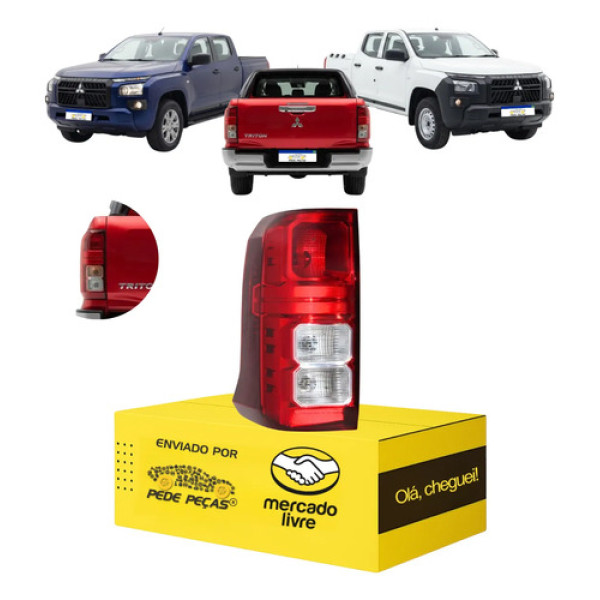 Lanterna Esquerda Mitsubishi Triton Gls Gl 2026 2027 S/led Esquerdo/motorista Vermelho