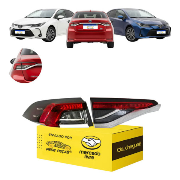 Lanterna Canto Tampa Corolla Xei 2020 21 22 A 2026 S/led L.e Esquerdo/motorista Fumê