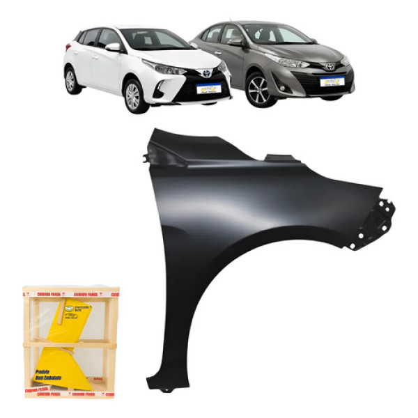 Paralama Direito Toyota Yaris 2019 20 21 22 23 24 25 S/furo