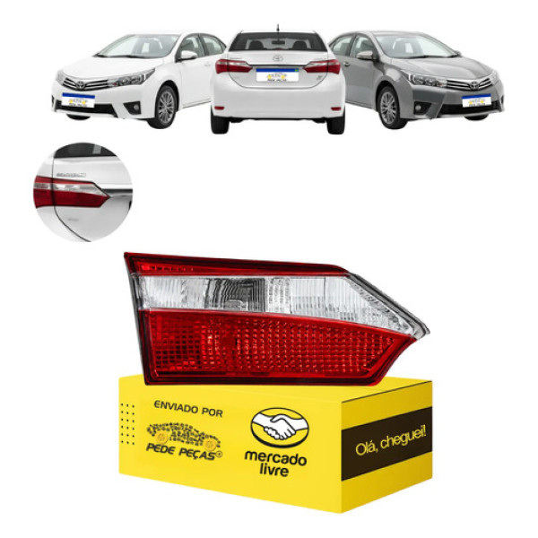 Lanterna Traseira Esquerda Tampa Corolla 2015 16 2017 S/led Esquerdo/motorista