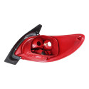 Lanterna Traseira Peugeot 207 Hatch 2008 09 10 11 A 2015 Le Esquerdo/motorista Vermelho/cristal Com Grade Cromada