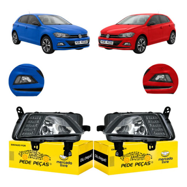 Par Farol Milha Auxiliar Cibie Vw Polo 2018 19 A 2022 C/led Cristal