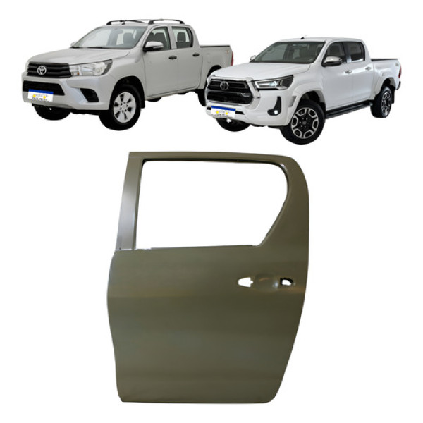 Porta Traseira Hilux 2016 A 2021 2022 2023 2024 2025 L.e Traseira Esquerda/motorista Cinza