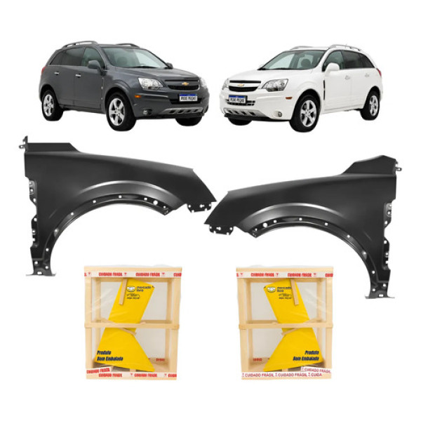 Par Paralama Chevrolet Captiva 2008 A 2017 Sport Novo