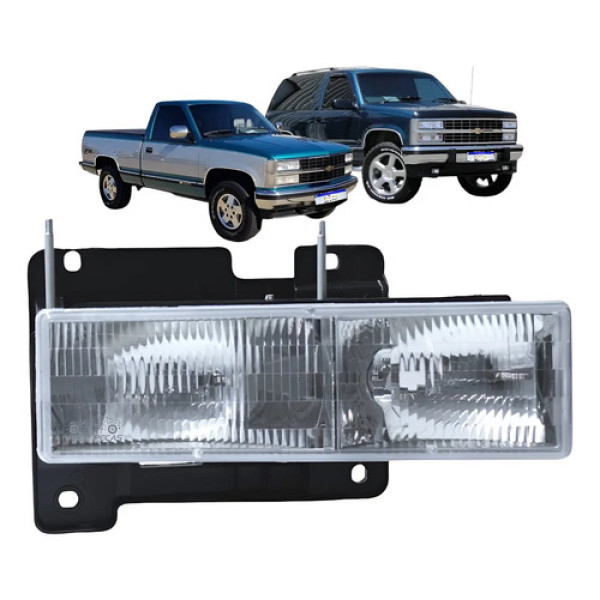 Farol Gm Silverado Superior 1993 94 95 96 97 98 99 A 2001 Ld Direito/passageiro