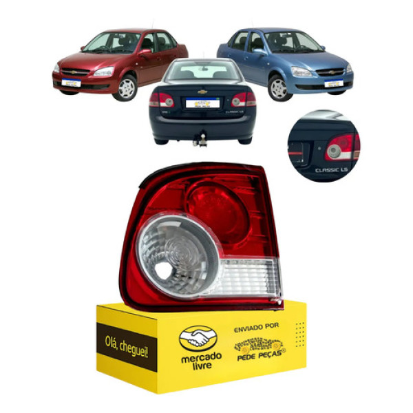 Lanterna Direita Tampa Gm Classic 2010 11 12 13 14 15 2016 Direito/passageiro Bicolor