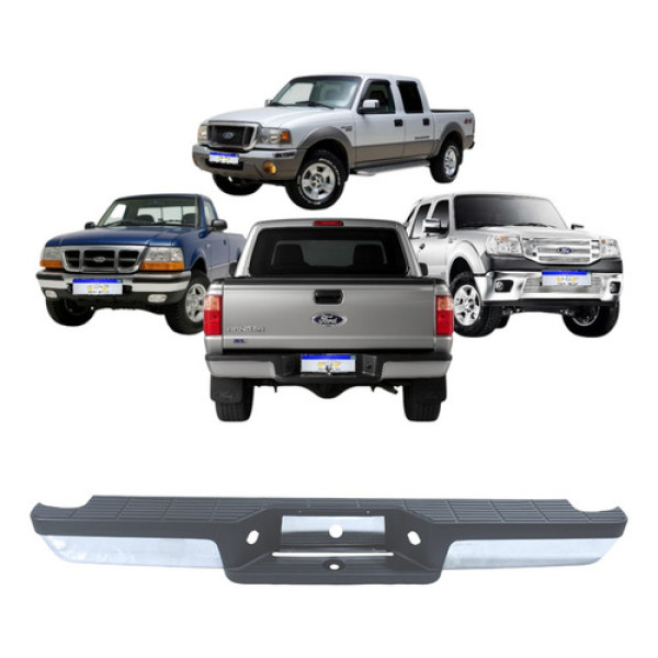 Parachoque Traseiro Ford Ranger 1998 A 2012 Furo P/ Engate