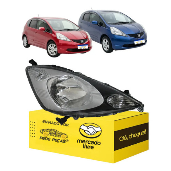 Farol Direito Honda Fit 2009 2010 2011 2012 Direito/passageiro