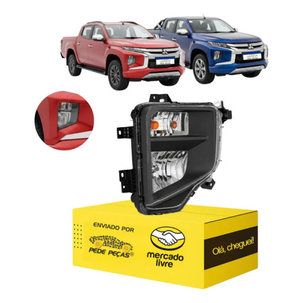 Farol Milha Auxiliar Triton Sport Hpe 2021 22 23 24 2025 L.d Cristal