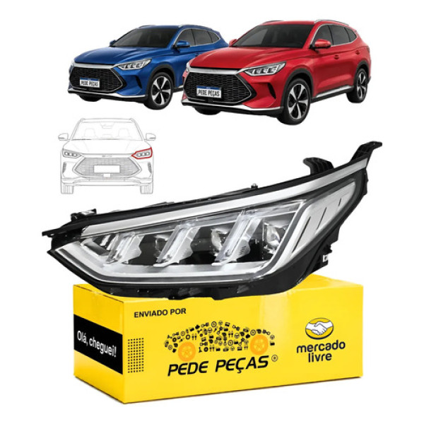 Farol Sinaleira Byd Song Plus 2023 2024 2025 Full Led L.e Esquerdo/motorista