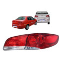 Par Lanterna Tampa + Canto Fiat Siena 2008 2009 A 2016 Ld Direito/passageiro Vermelho
