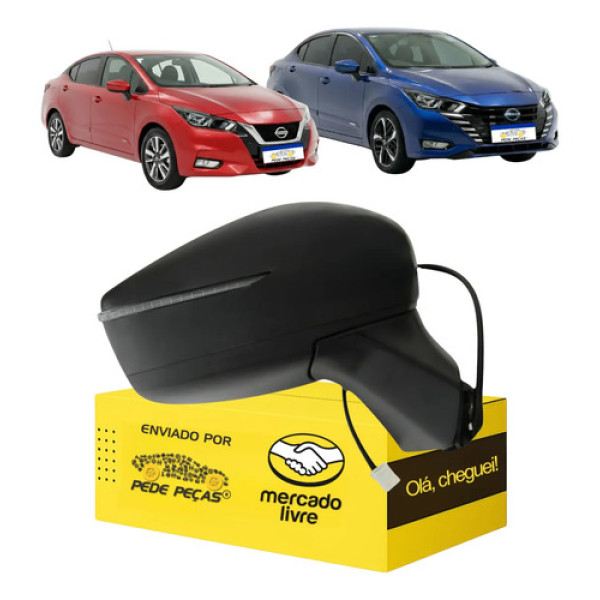 Retrovisor Direito Versa 2021 22 23 A 2026 Elétrico C/pisca