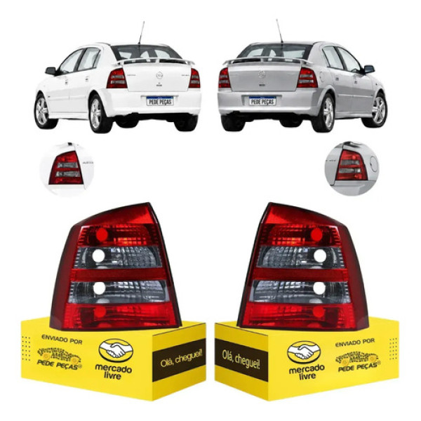Par Lanterna Fume Astra Hatch 2003 A 2011 Elegance Ss Gsi Gl Ambos Lados Fumê