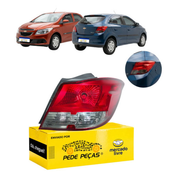 Sinaleira Traseira Onix 2012 2013 2014 2015 2016 Lt Fumê Ld Direito/passageiro Vermelho