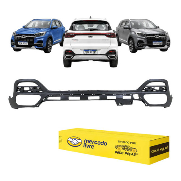 Spoiler Traseiro Caoa Chery Tiggo 8 2021 2022 2023 2024 2025 Preto Texturizado