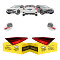 Par Lanterna Honda Civic G10 2017 2018 2019 2020 2021 Novo Ambos Lados Vermelho