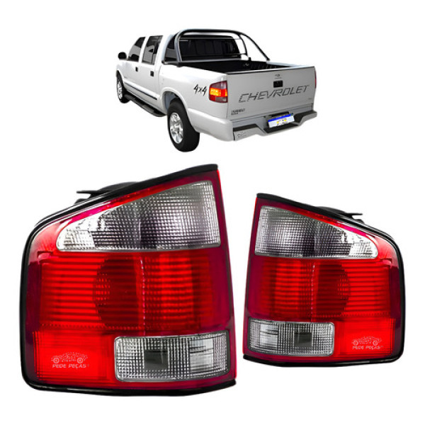 Par Lanterna Chevrolet S10 1995 1996 1997 1998 1999 2000 Ambos Lados Fumê