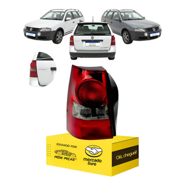 Sinaleira Traseira Vw Parati G4 Fumê 2006 2007 A 2013 Le Esquerdo/motorista Vermelho