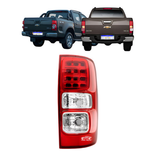 Lanterna S10 2013 2014 2015 2016 2017 2018 A 2024 C/led Ld Direito/passageiro Vermelho