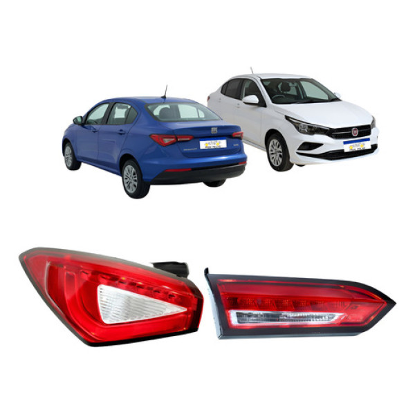 Lanterna Canto Tampa Esquerdo Fiat Cronos 2018 A 2025 C/led Esquerdo/motorista Vermelho