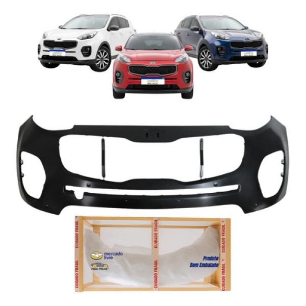 Parachoque Dianteiro Kia Sportage Lx 2017 2018 2019 Novo Preto