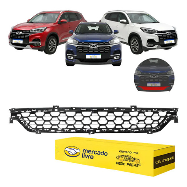 Grade Inferior Chery Tiggo 8 2021 2022 2023 2024 2025 Novo Preto