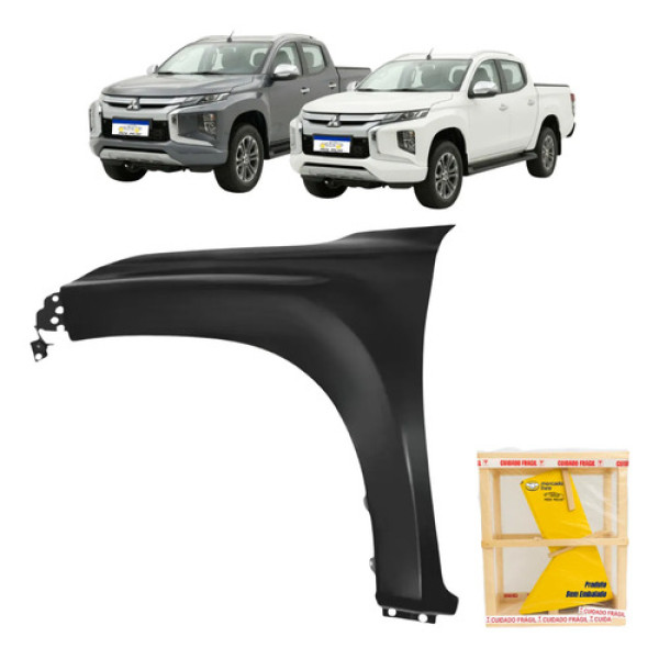 Paralama Mitsubishi L200 2021 2022 2023 2024 2025 Novo Le Esquerdo Motorista