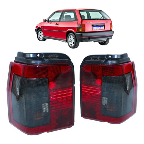 Par Lanterna Fiat Tipo 1993 1994 1995 1996 1997 Fumê Novo Ambos Lados Fumê