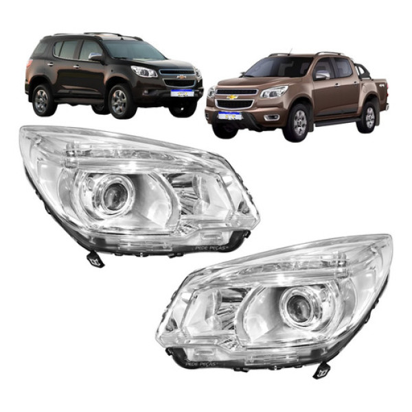 Farol S10 Trailblazer Ltz 2012 2013 A 2016 Novo Com Projetor