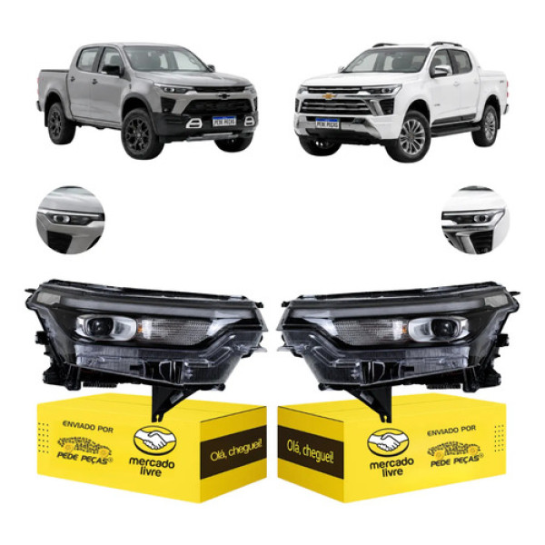Par Farol Gm S10 Trailblazer 2025 A 2027 Full Led Trail Z71 Ambos Lados