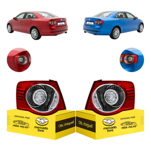 Par Sinaleira Traseira Canto Vw Jetta 2007 2008 2009 2010 Ambos Lados