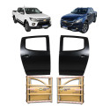 Par Porta Traseira Gm S10 2012 A 17 18 19 20 21 22 23 2024 Traseira Ambos Lados Preto Liso Para Pintura