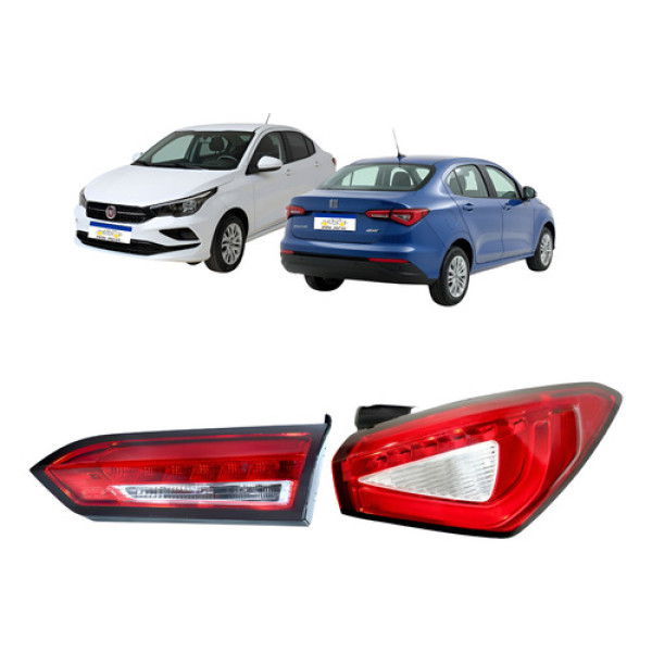 Kit Lanterna Tampa Canto Fiat Cronos 2018 A 2025 C/led Ld Direito/passageiro Vermelho