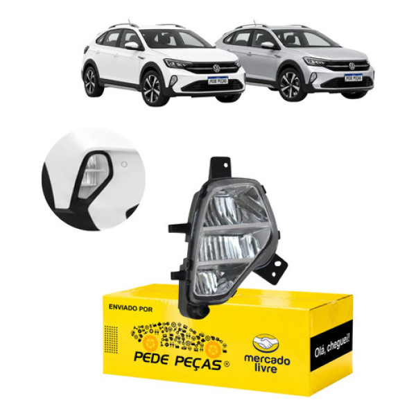 Farol Milha Auxiliar Cibie Vw Nivus 2020 2021 22 23 2024 Ld Cristal